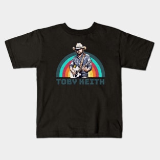 keith// singer vintage country music Kids T-Shirt